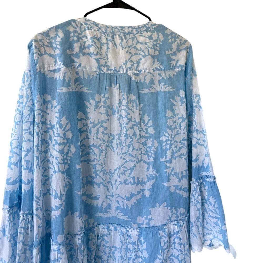 Tuckernuck JULIET DUNN Pastel Blue Palladio Flared Sleeve Dress - Picture 2 of 9